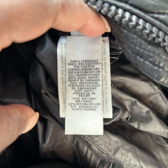 DVF Black Long Feather Blend Puffer Coat XS - Picture 10 of 10